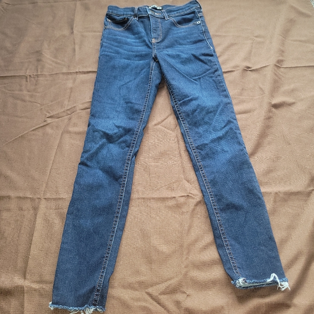 Highrise Cropped Legging Blue Women's Jeans